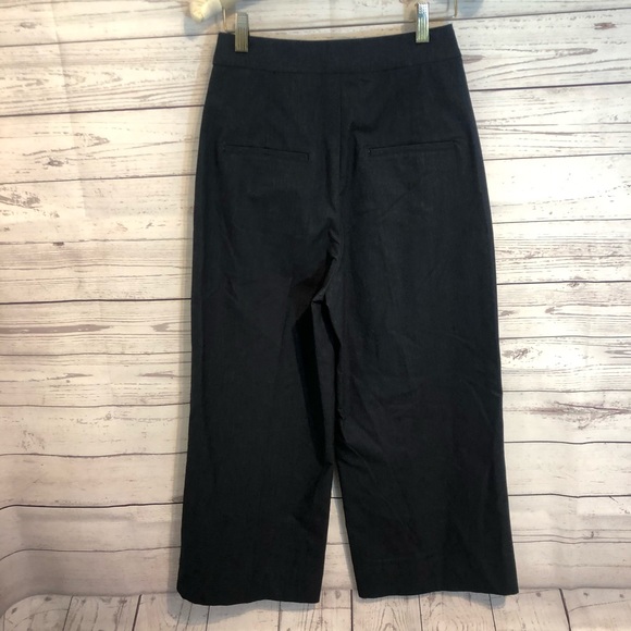 NWT Zara Crop Wide leg navy Pant - Picture 3 of 7